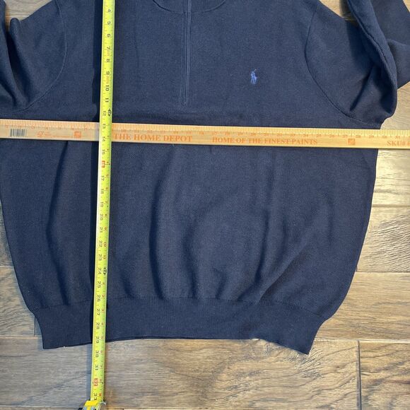 NWT Polo Ralph Lauren 1/4 Zip Pullover Sweater Big & Tall Navy Men’s 4XB $125 - Picture 6 of 6